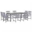 vidaXL Solid Acacia Wood Garden Dining Set in Gray