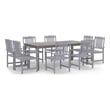 vidaXL Solid Acacia Wood Garden Dining Set in Gray