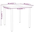 vidaXL Powder-Coated Steel Medium Garden Dining Set in Black