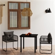 vidaXL Powder-Coated Steel Medium Garden Dining Set in Black