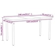 vidaXL Powder-Coated Steel Medium Garden Dining Set in Black