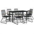 vidaXL Garden Dining Set in Black