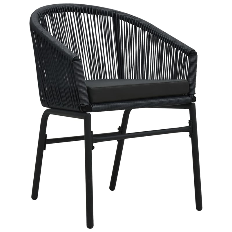 vidaXL Garden Dining Set in Black