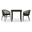 vidaXL Garden Dining Set in Black