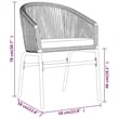 vidaXL Powder-Coated Steel/PVC Rattan Garden Dining Set in Black