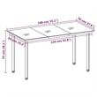vidaXL Powder-Coated Steel/PVC Rattan Garden Dining Set in Black