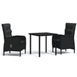 vidaXL Garden Dining Set in Black