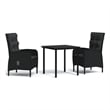 vidaXL Garden Dining Set in Black