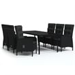 vidaXL Garden Dining Set in Black