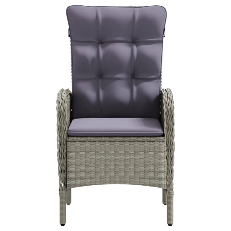 vidaXL Garden Dining Set in Gray and Black