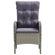 vidaXL Garden Dining Set in Gray and Black