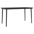 vidaXL Powder-Coated Steel Medium Foldable Garden Dining Set in Black