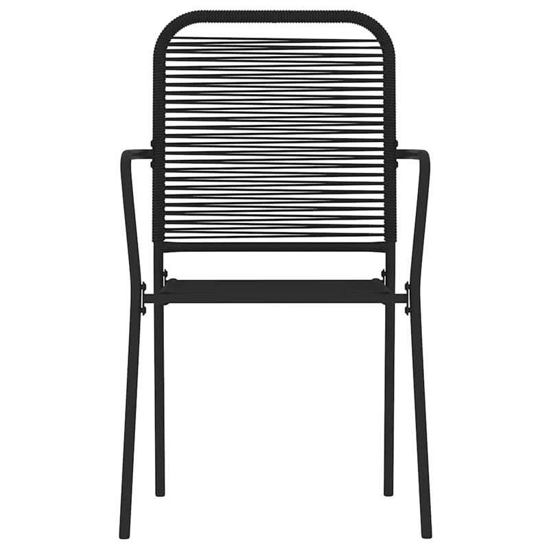 vidaXL Powder-Coated Steel Dining Set in Black