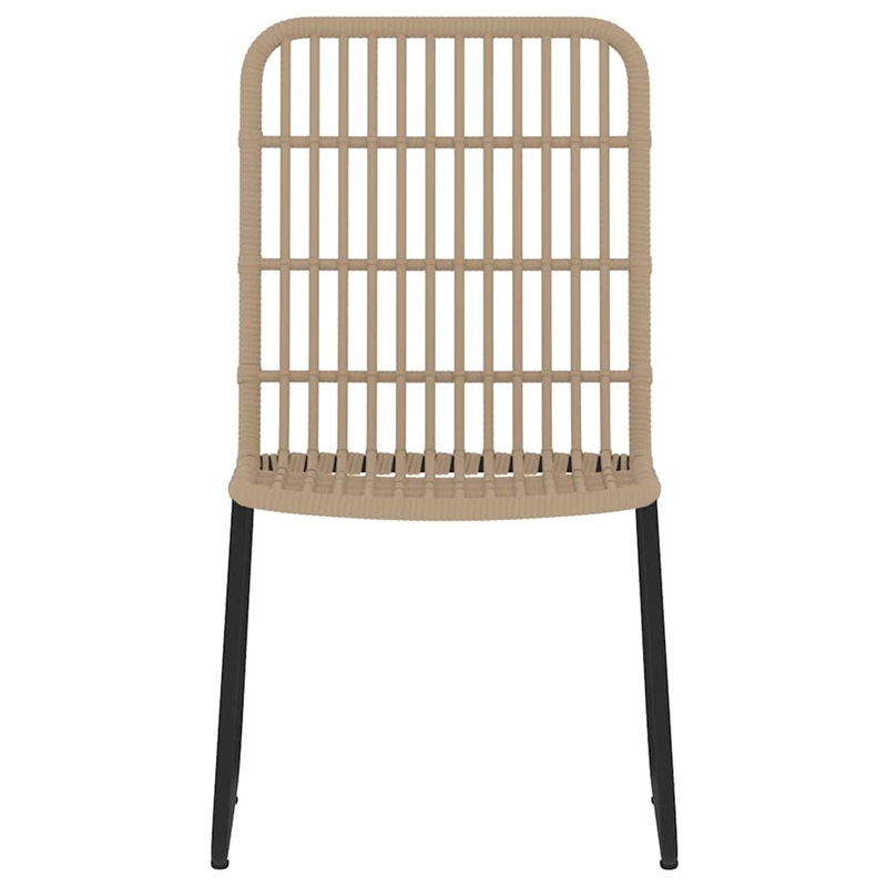 vidaXL Medium Stackable Dining Set in Oak/Black PE Rattan