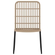 vidaXL Medium Stackable Dining Set in Oak/Black PE Rattan