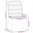 vidaXL Medium Stackable Dining Set in Oak/Black PE Rattan