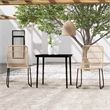 vidaXL Medium Stackable Dining Set in Oak/Black PE Rattan