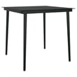 vidaXL PE Rattan/Powder-Coated Steel/Glass Medium Dining Set in Black
