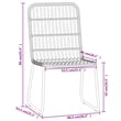 vidaXL PE Rattan/Powder-Coated Steel/Glass Medium Dining Set in Black