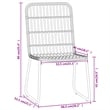 vidaXL Powder-Coated Steel/PE Rattan/Glass Medium Dining Set in Black