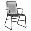 vidaXL PVC Rattan/Powder-Coated Steel Garden Dining Set in Black