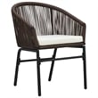 vidaXL Garden Dining Set in Black/Brown/Cream White