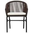 vidaXL Garden Dining Set in Black/Brown/Cream White
