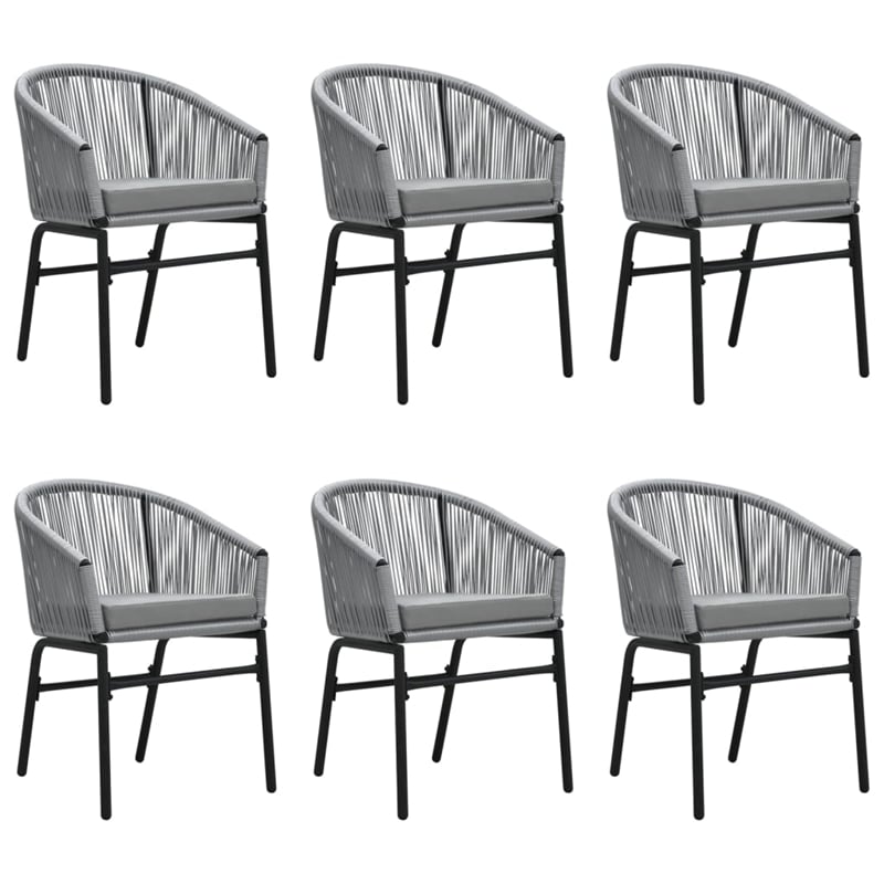 vidaXL Powder-Coated Steel Garden Dining Set in Black