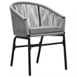 vidaXL Powder-Coated Steel Garden Dining Set in Black