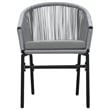 vidaXL Powder-Coated Steel Garden Dining Set in Black