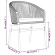 vidaXL Powder-Coated Steel Garden Dining Set in Black