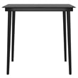 vidaXL PE Rattan 5 Piece Set Garden Dining Set in Black
