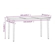 vidaXL PE Rattan/Powder-Coated Steel/Glass Garden Dining Set in Black