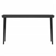 vidaXL PE Rattan/Powder-Coated Steel/Glass Garden Dining Set in Black