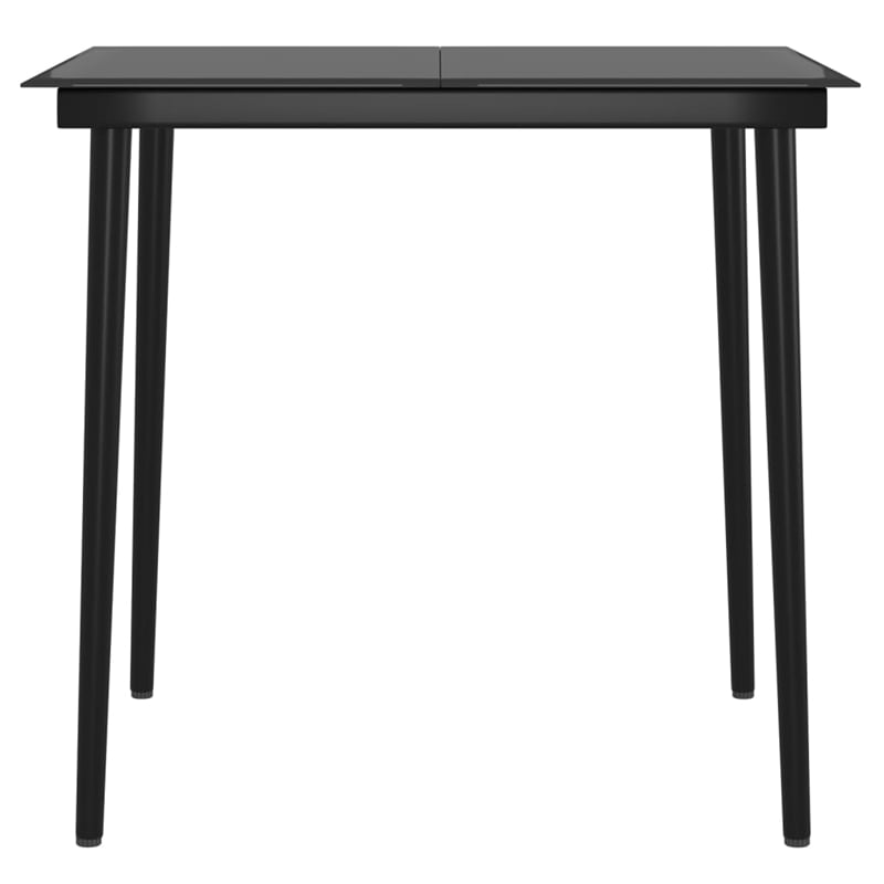 vidaXL Garden Dining Set in Gray and Black