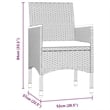 vidaXL Garden Dining Set in Gray and Black