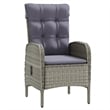 vidaXL Garden Dining Set in Gray and Black