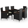 vidaXL Garden Dining Set in Black