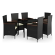 vidaXL Garden Dining Set in Black