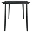 vidaXL Powder-Coated Steel MediumGarden Dining Set in Black