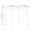 vidaXL Garden Dining Set in Beige and Black