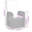 vidaXL Garden Dining Set in Gray and Black