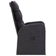 vidaXL Garden Dining Set in Black With in Black Cushions