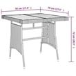 vidaXL PE Rattan/Steel/Solid Acacia Wood Outdoor Dining Set in Black