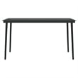 vidaXL PE Rattan/Powder-Coated Steel/Glass Garden Dining Set in Black