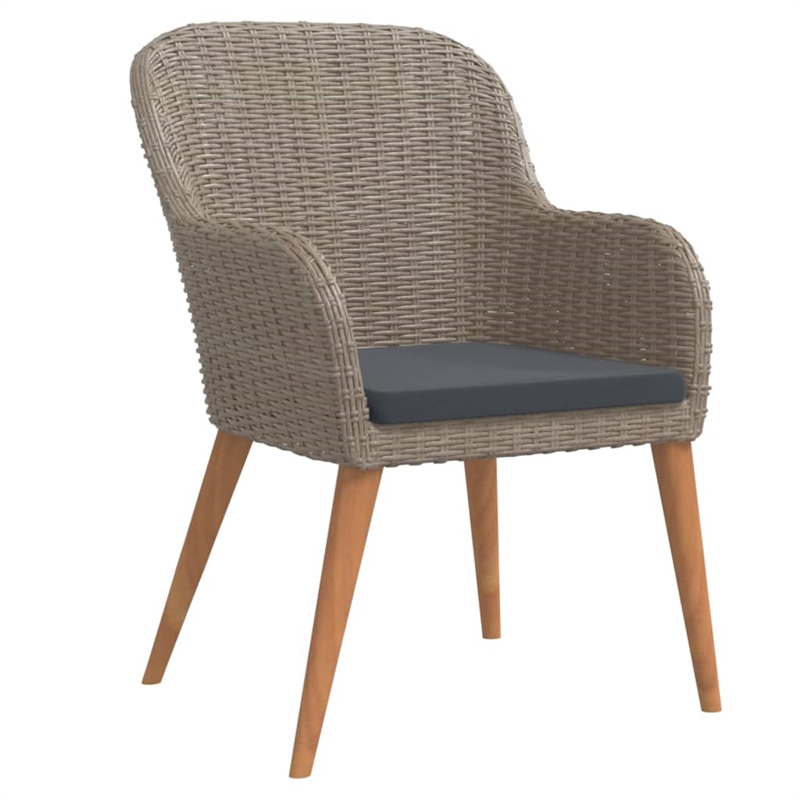 vidaXL Garden Dining Set in Brown and Black