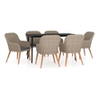 vidaXL Garden Dining Set in Brown and Black