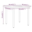 vidaXL Poly Rattan/Powder-Coated Steel/Glass Garden Dining Set in Black