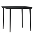vidaXL Garden Dining Set in Black With in Dark Gray Cushions