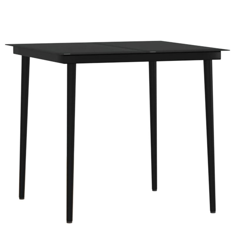 vidaXL Garden Dining Set in Brown and Black